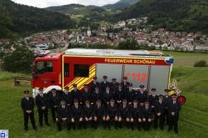 Gruppenbild der Freiwilligen Feuerwehr Schönau im Jahre 2016