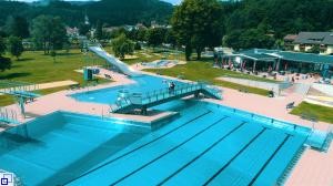 Das Freibad aus der Vogelperspektive